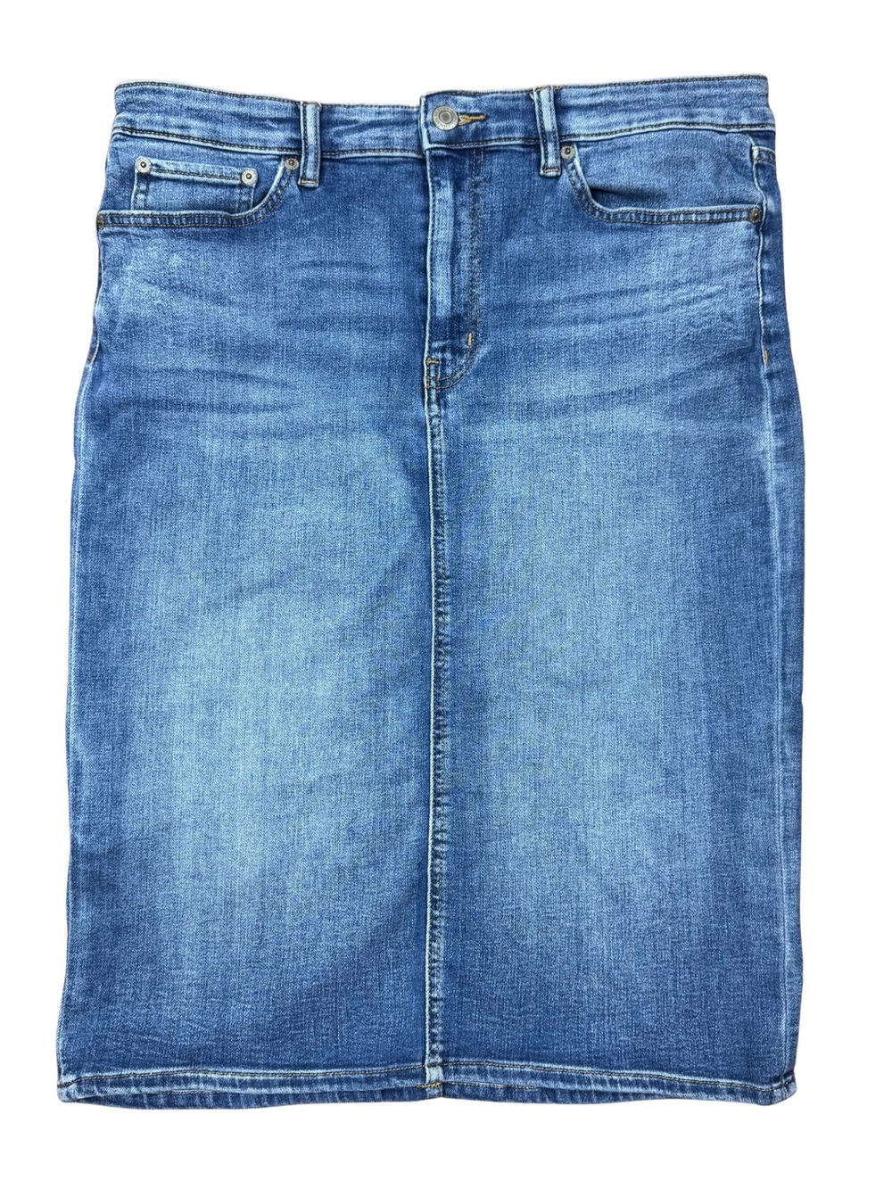 Lauren Ralph Lauren 12 Denim Pencil Skirt Medium Wash